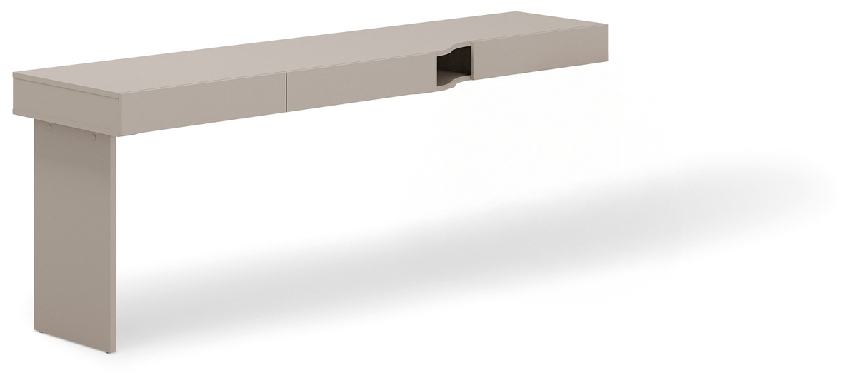 Biurko młodzieżowe lewostronne z szufladami WOOW clay gray