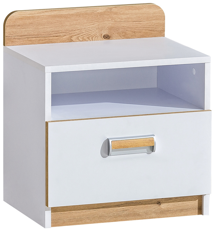 Nowoczesne szafka nocna do pokoju dziecięcego 45 cm LUMINOUS biały