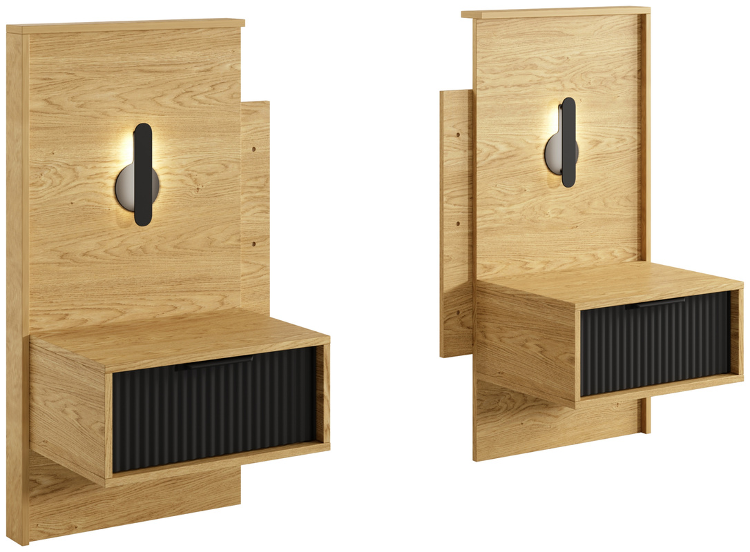 Zestaw stolików nocnych z oświetleniem do sypialni BALLESO