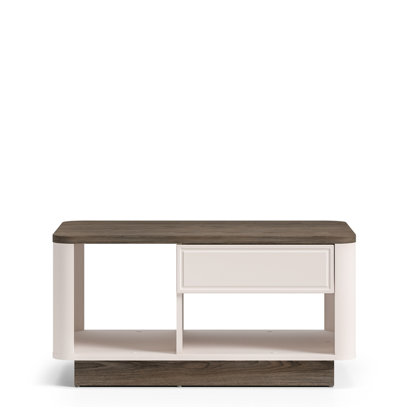 Stolik kawowy 90 cm do salonu VILANO kaszmir z półkami