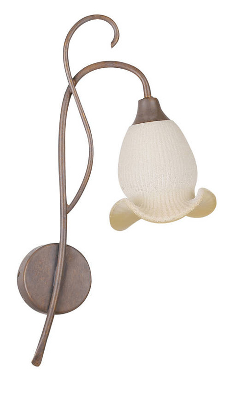 Patynowy kinkiet ścienny do salonu RENESANS 1 punkt świetlny