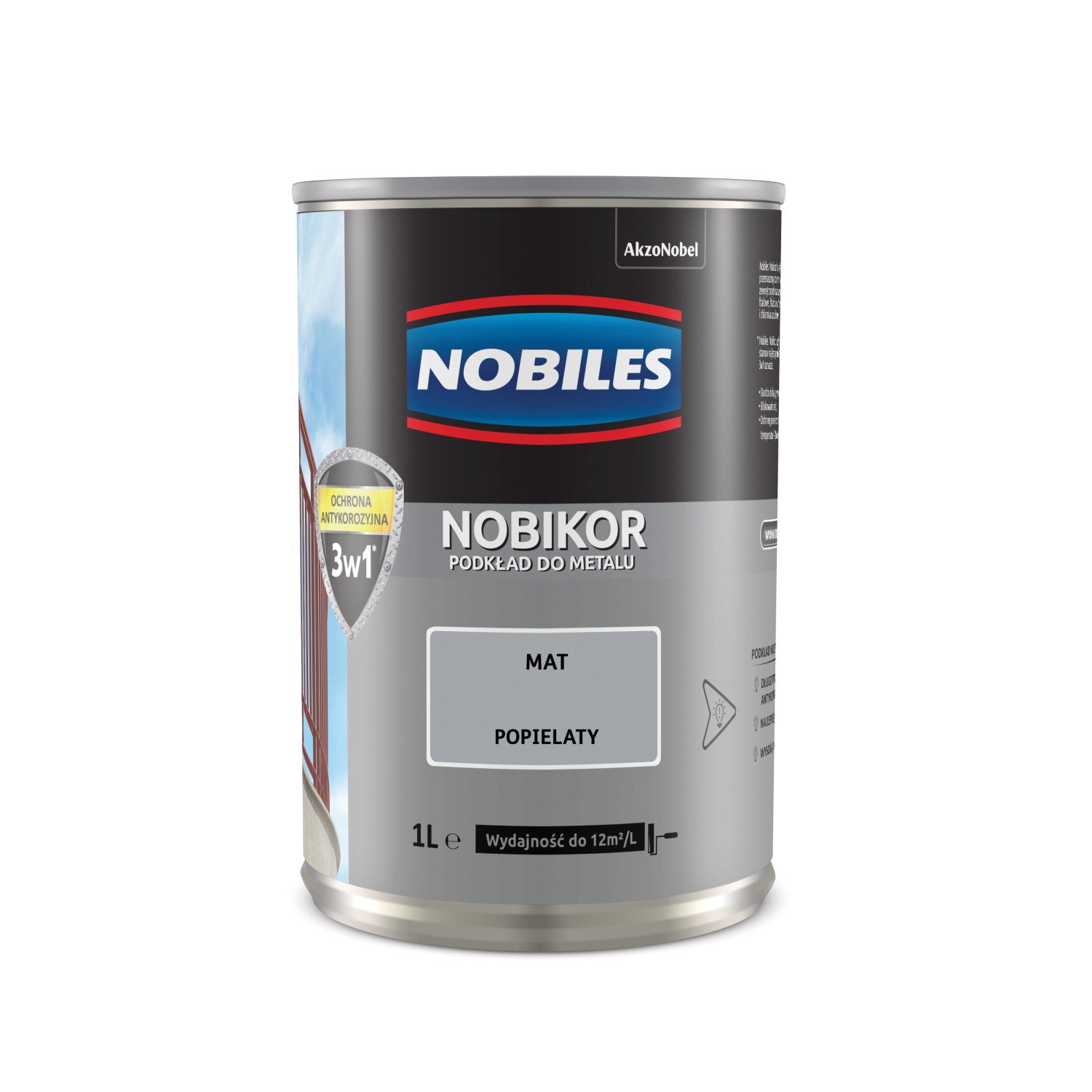 Nobiles Podkład antykorozyjny Nobikor popielaty 1 l