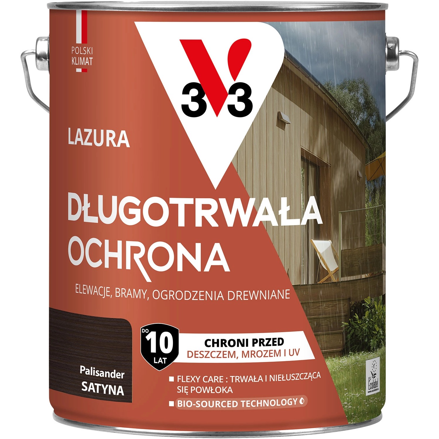 V33 Lazura długotrwała ochrona palisander 4,5L