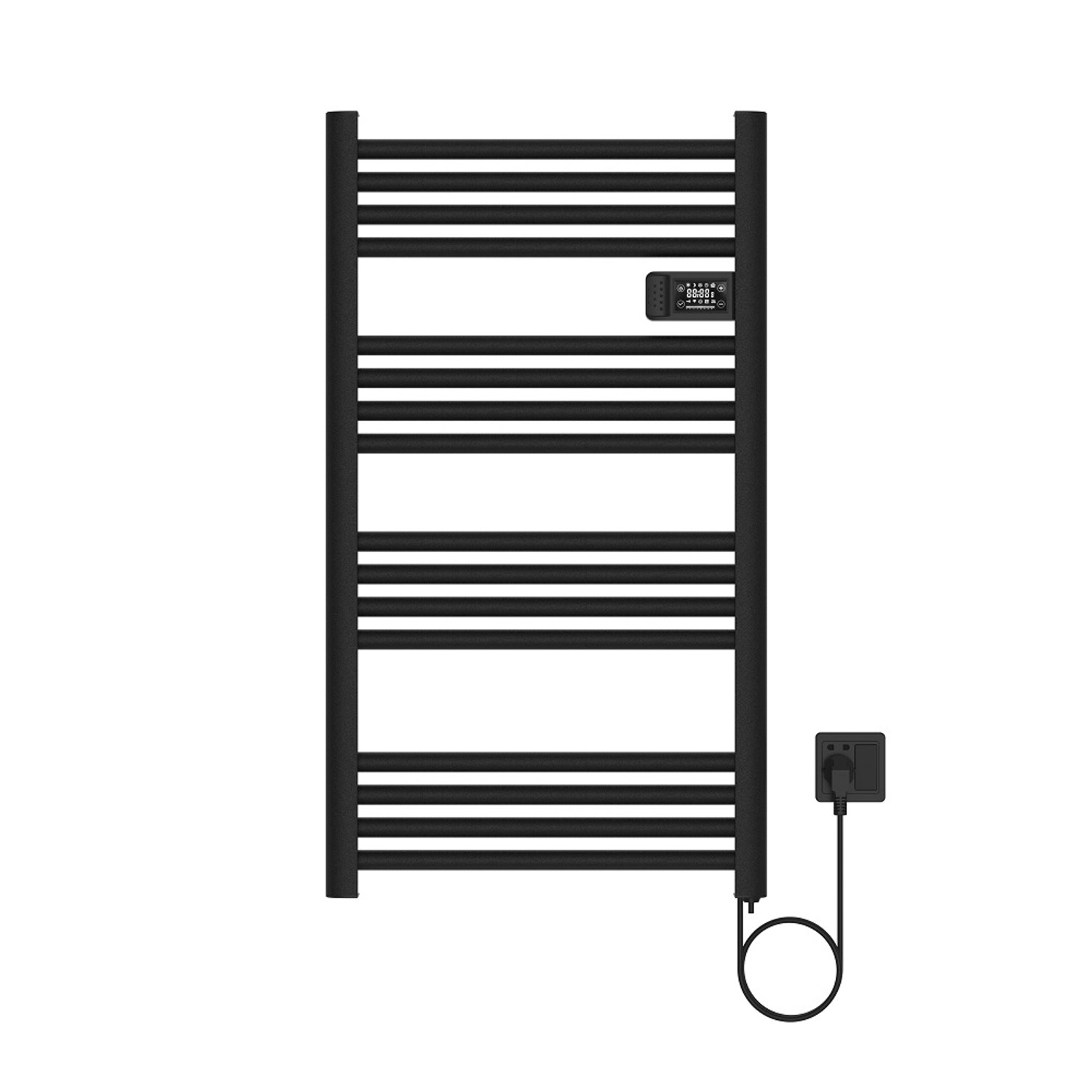 Grzejnik elektryczny programowy antracytowy 96 x 54 cm 500W