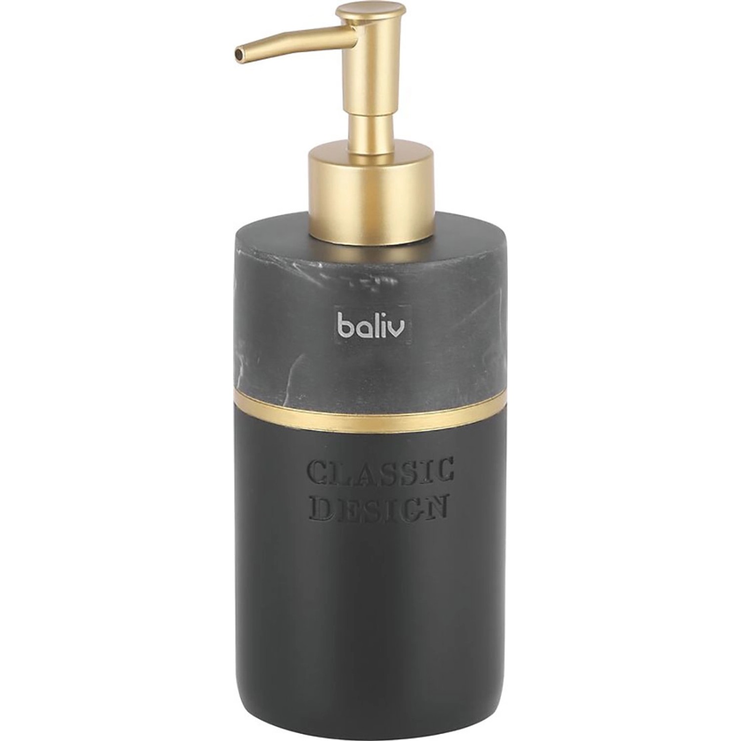 Baliv Dozownik do mydła czarno-złoty