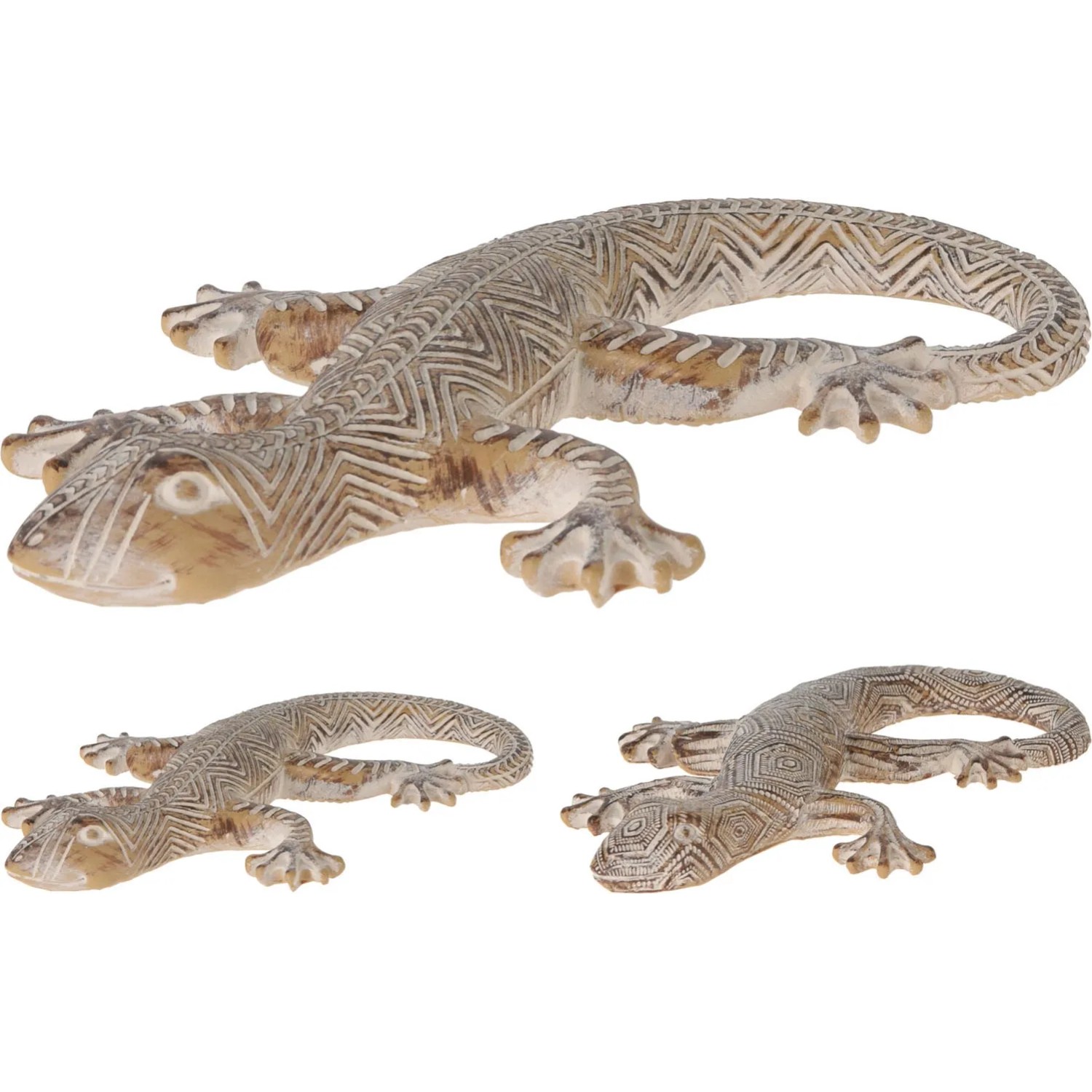 Figurka dekoracyjna Jaszczurka mała, mix - dł. 17 cm