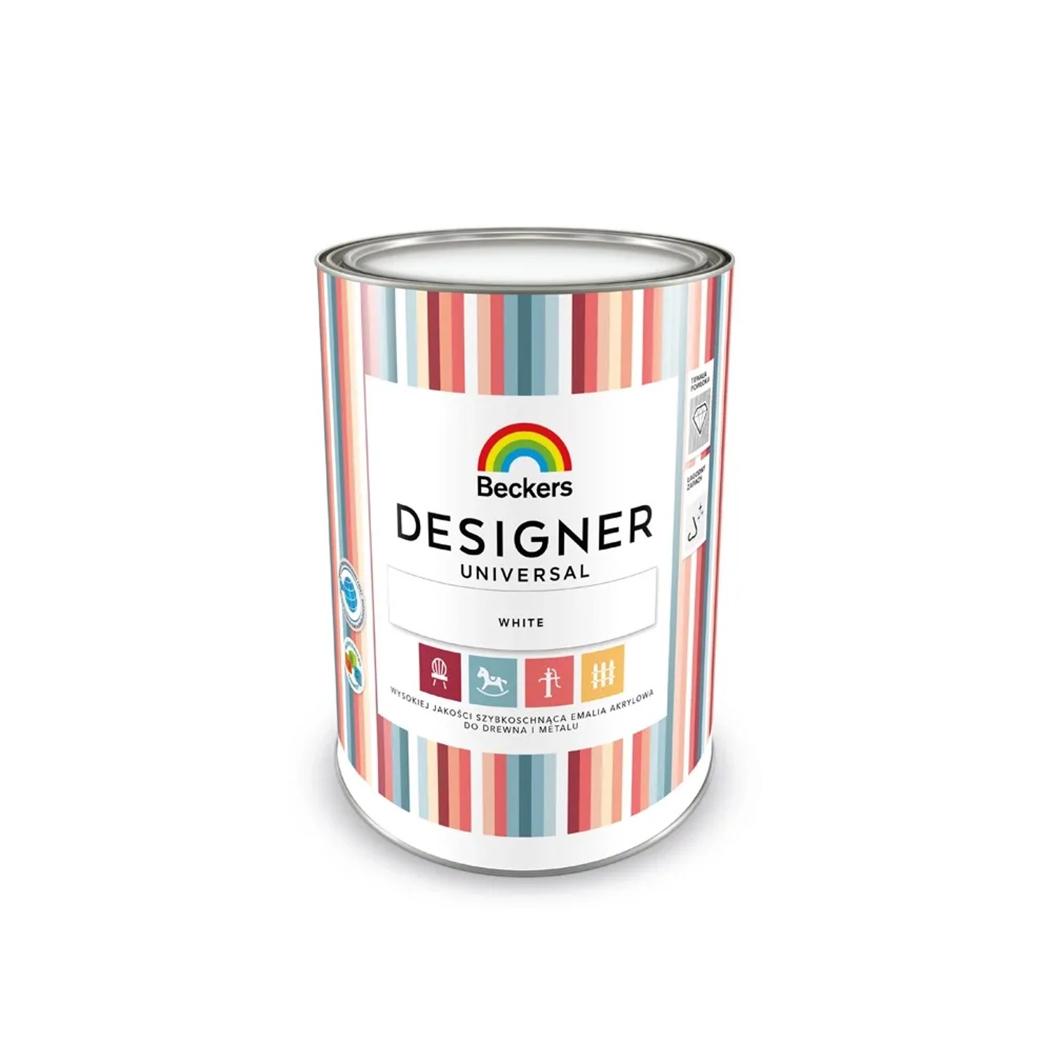 Beckers Emalia Designer Universal White półmat 1l