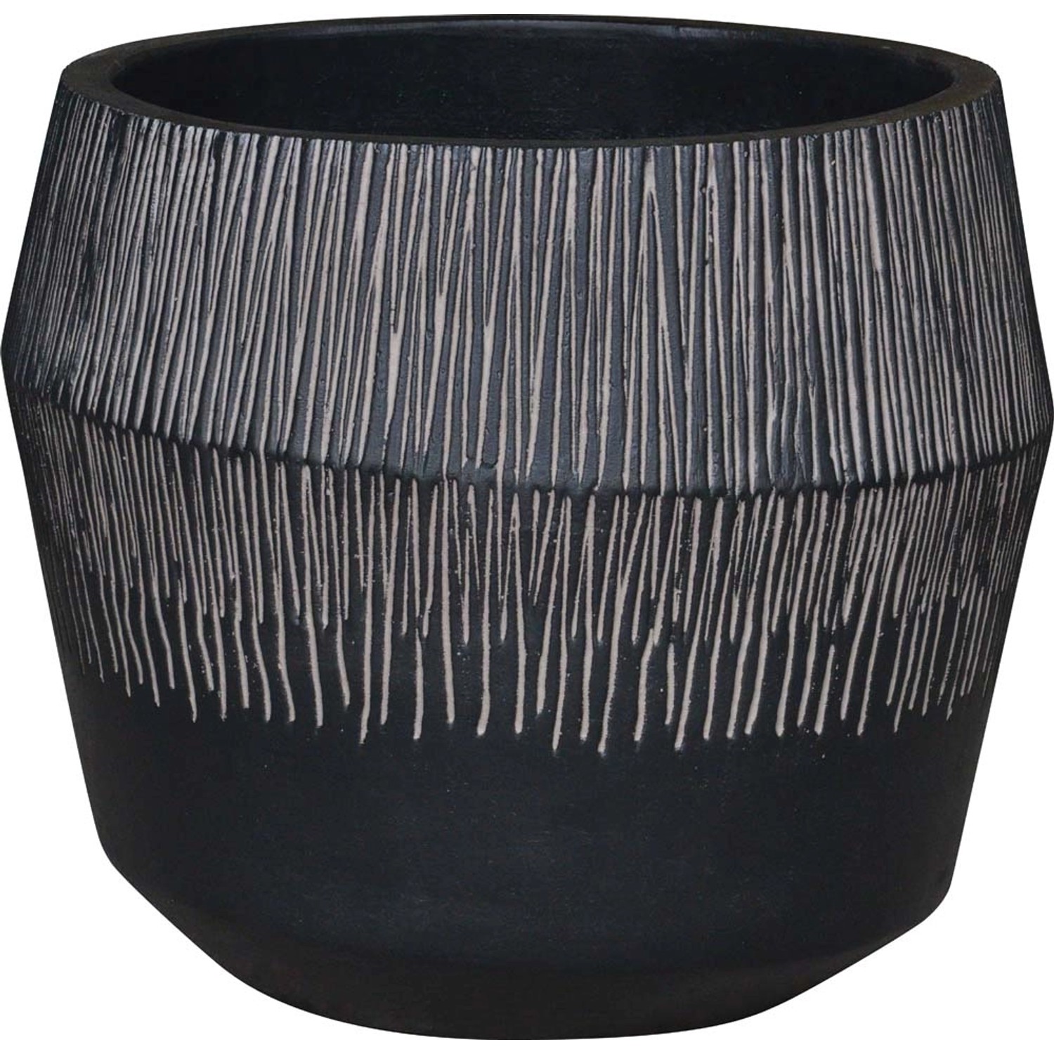 Osłonka Toledo cementowa czarna - śr. 30 cm