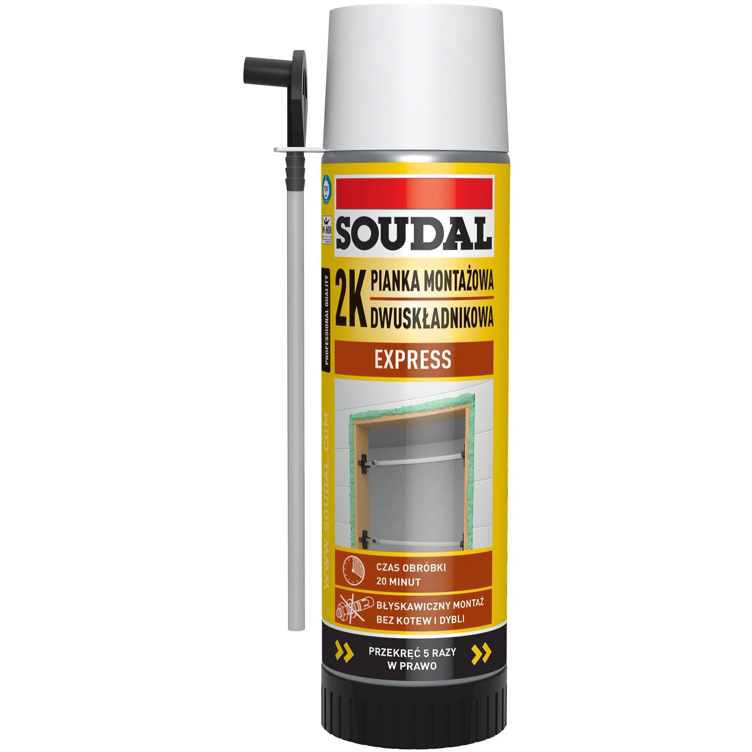 Soudal Pianka montażowa wężykowa Soudafoam 2K 400 ml