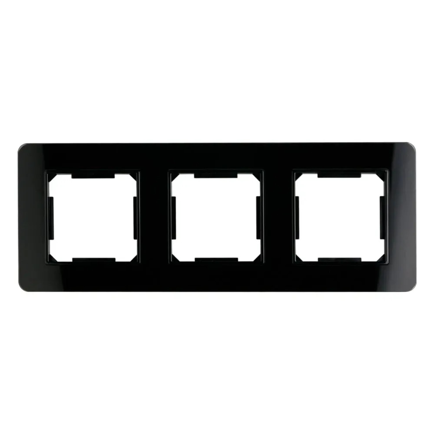Electromalt Ramka Quad 3-krotna szkło czarna