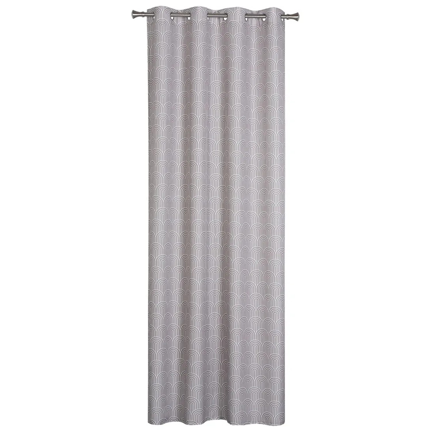 Zasłona PULA na przelotkach 140 cm x 260 cm taupe