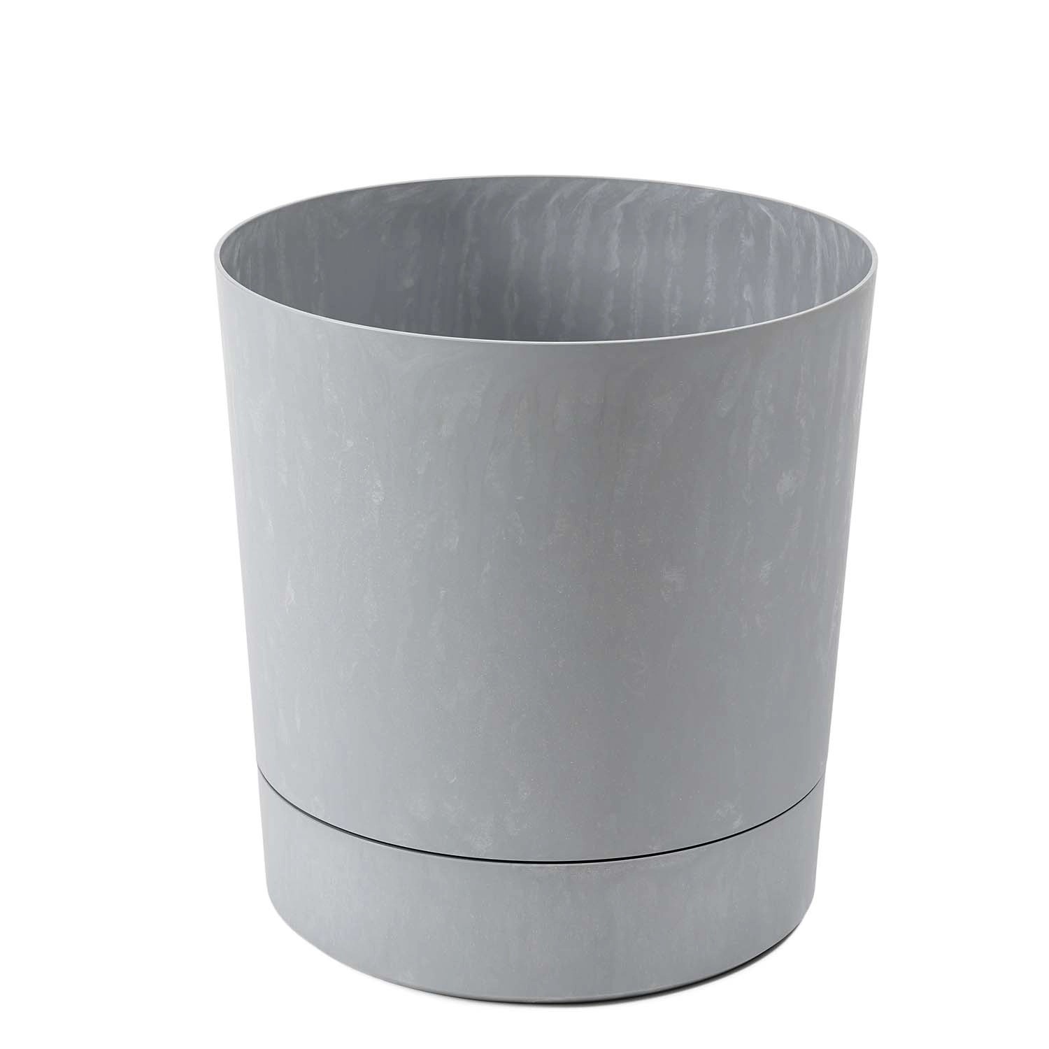 Doniczka Aura szara beton recycled - śr. 12,5 cm
