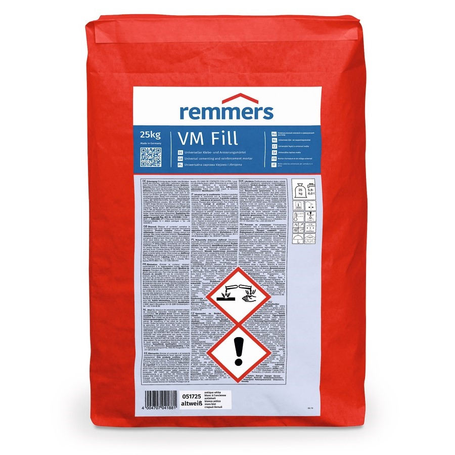 UNIWERSALNA ZAPRAWA NAPRAWCZA, KLEJOWA I SZPACHLÓWKA Remmers VM FILL 25kg
