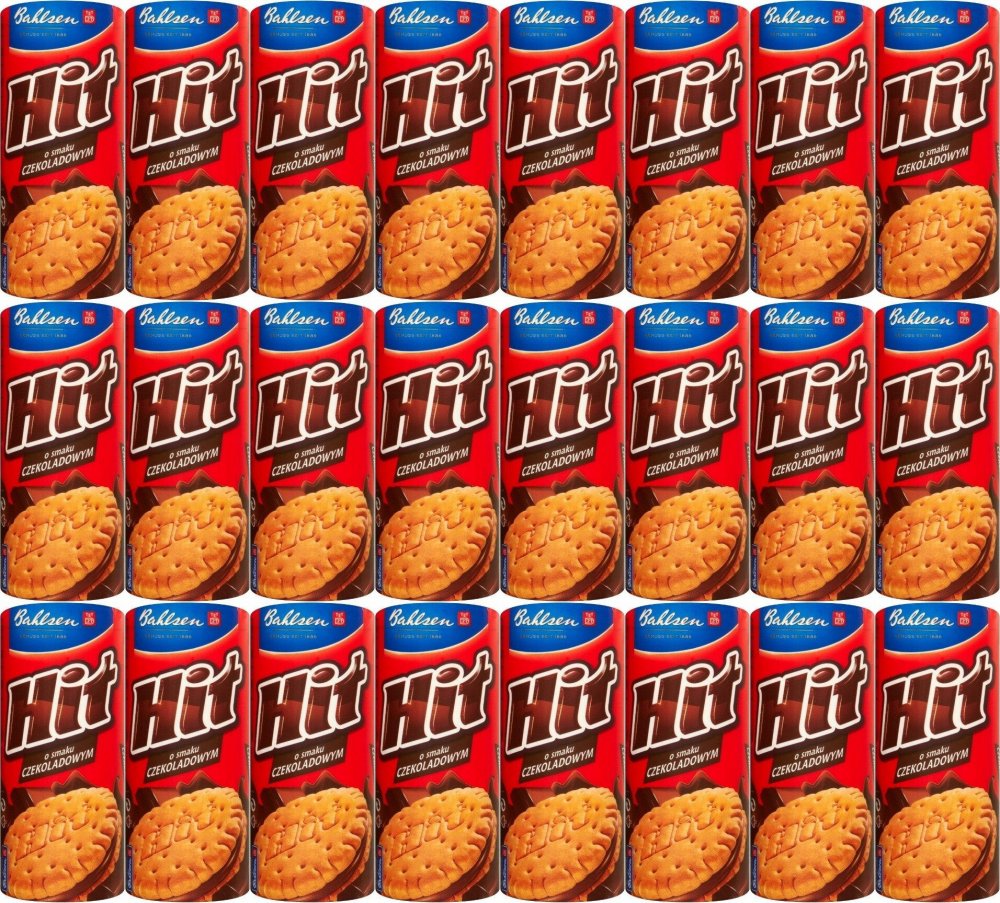 24x Ciastka Hit, czekoladowy, 134g