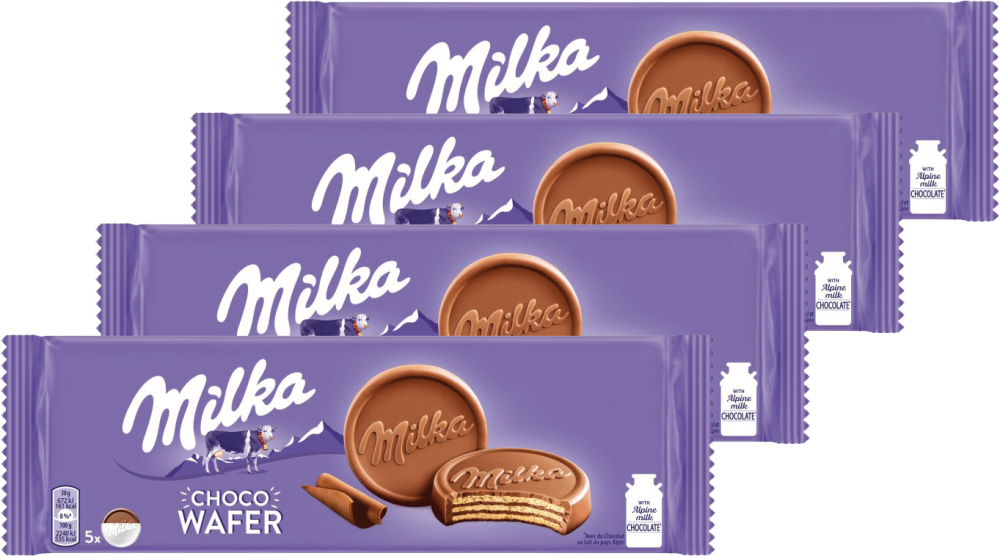 4x Wafle Milka Choco Wafer, kakaowy, 150g
