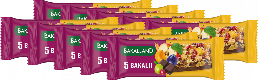 10x baton zbożowy Bakalland BA! 5 bakalii, 40g