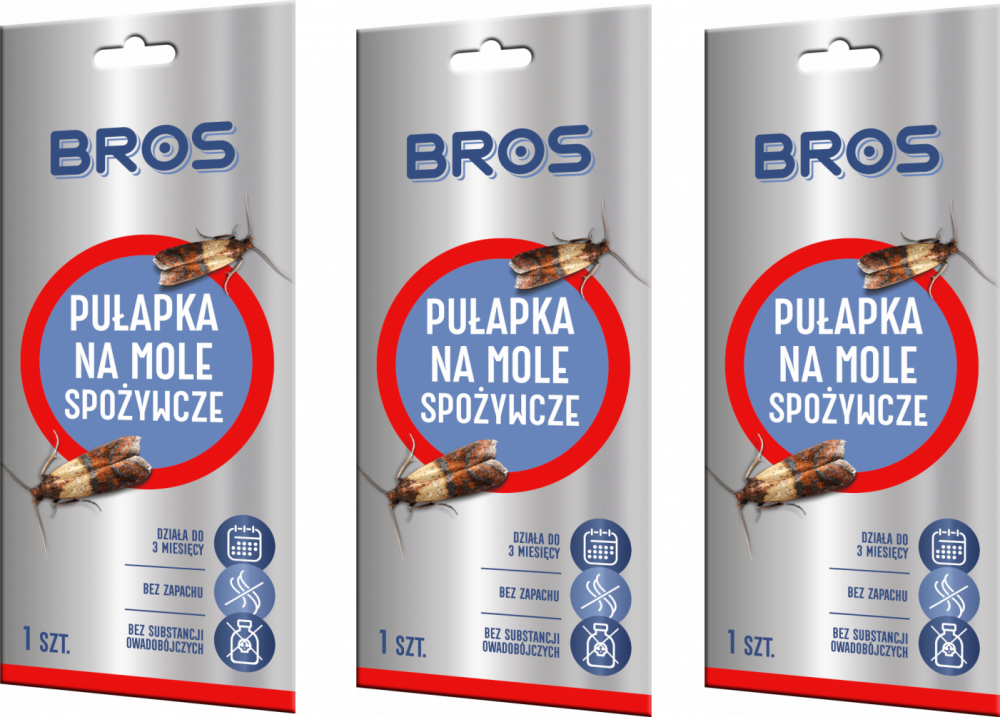 3x pułapka na mole spożywcze Bros, 1 sztuka