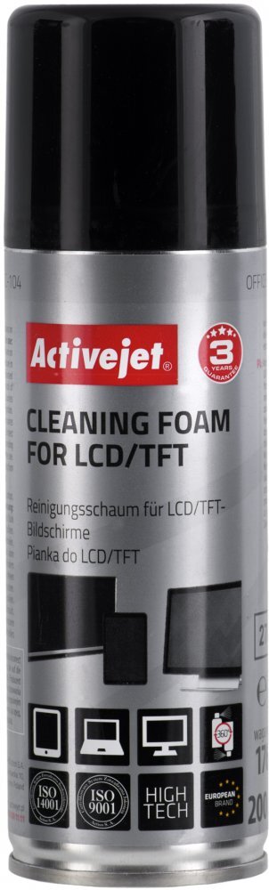 Outlet: USZKODZONE OPAKOWANIE Pianka do czyszczenia matryc LCD/TFT Activejet AOC-104, 200ml
