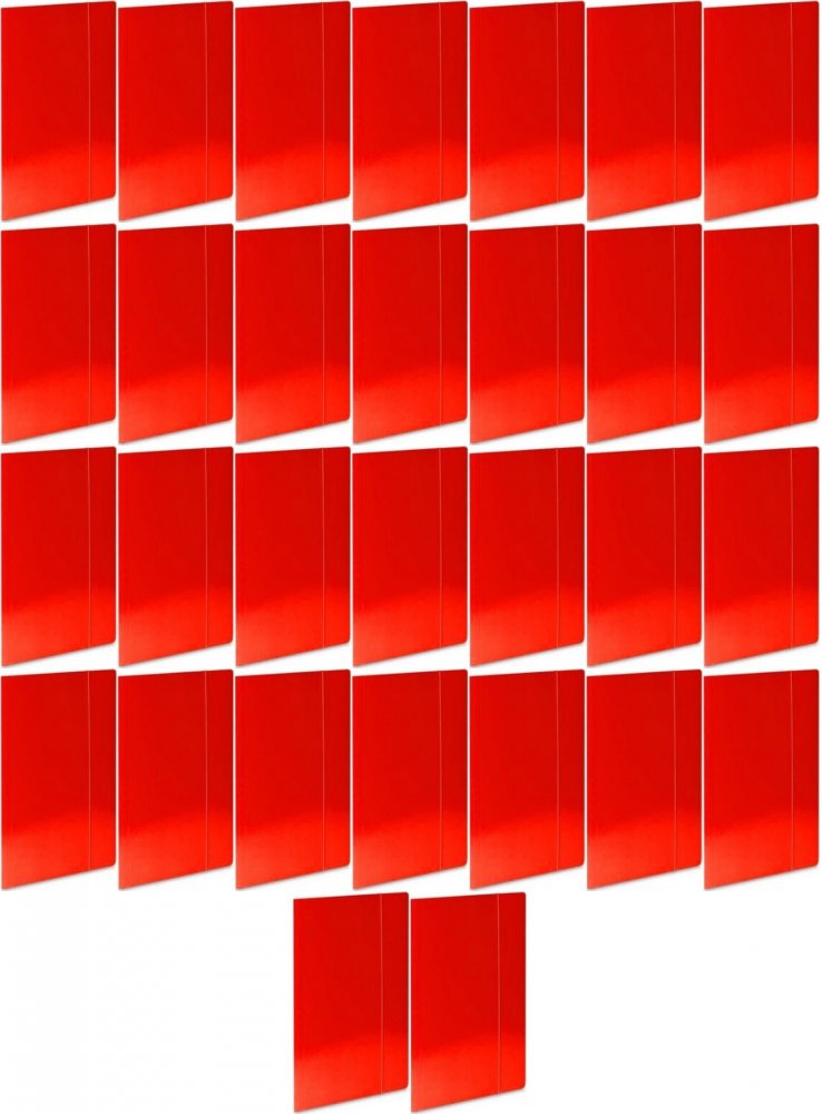 75x Teczka kartonowa z gumką lakierowana Barbara, A4, 3mm, czerwony