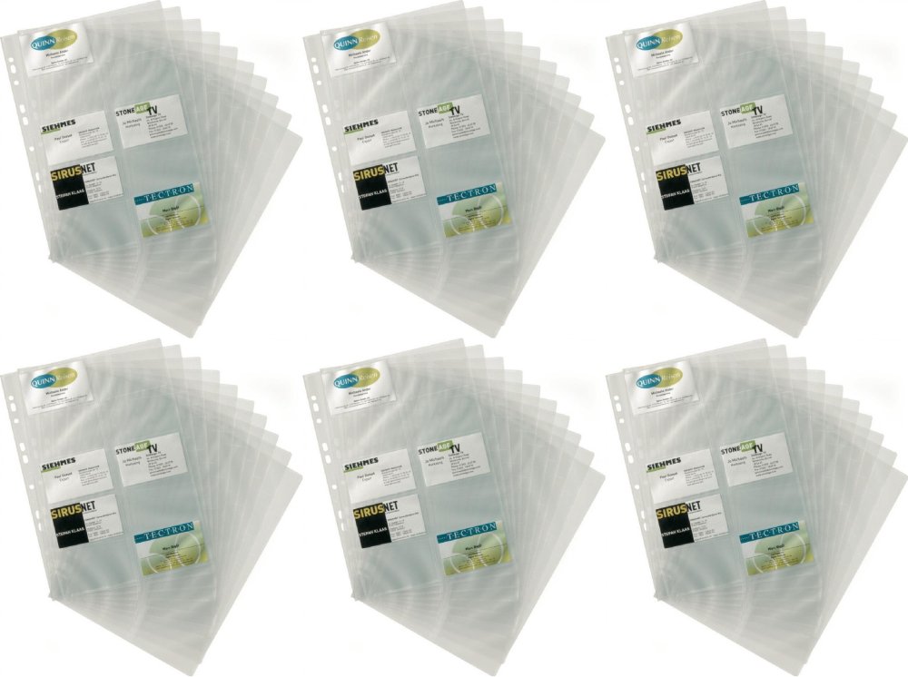 6x Wkłady do wizytownika Durable Visifix, na 200 wizytówek, 10 sztuk, transparentny