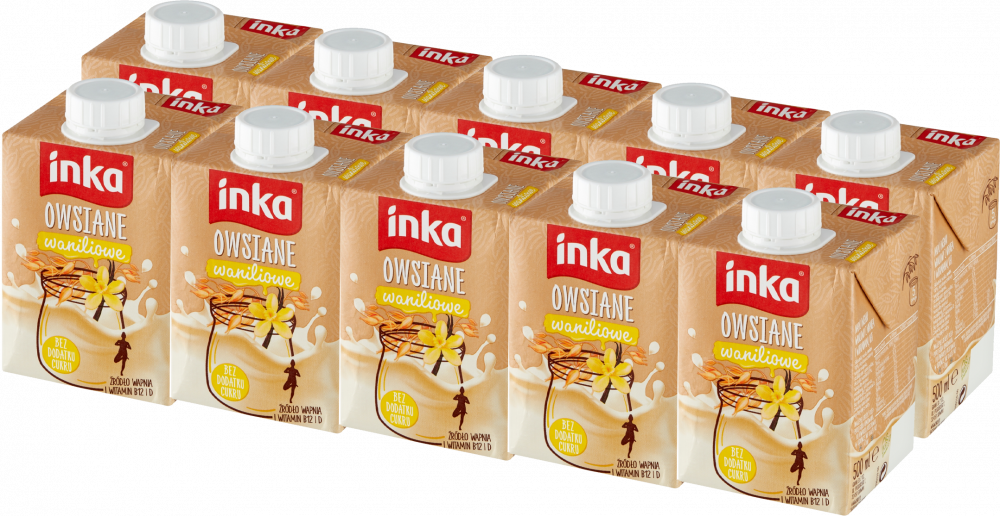 10x Napój owsiany Inka, z wanilią, 0.5l