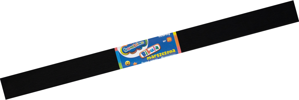 Bibuła marszczona Bambino, 200x50cm, czarny