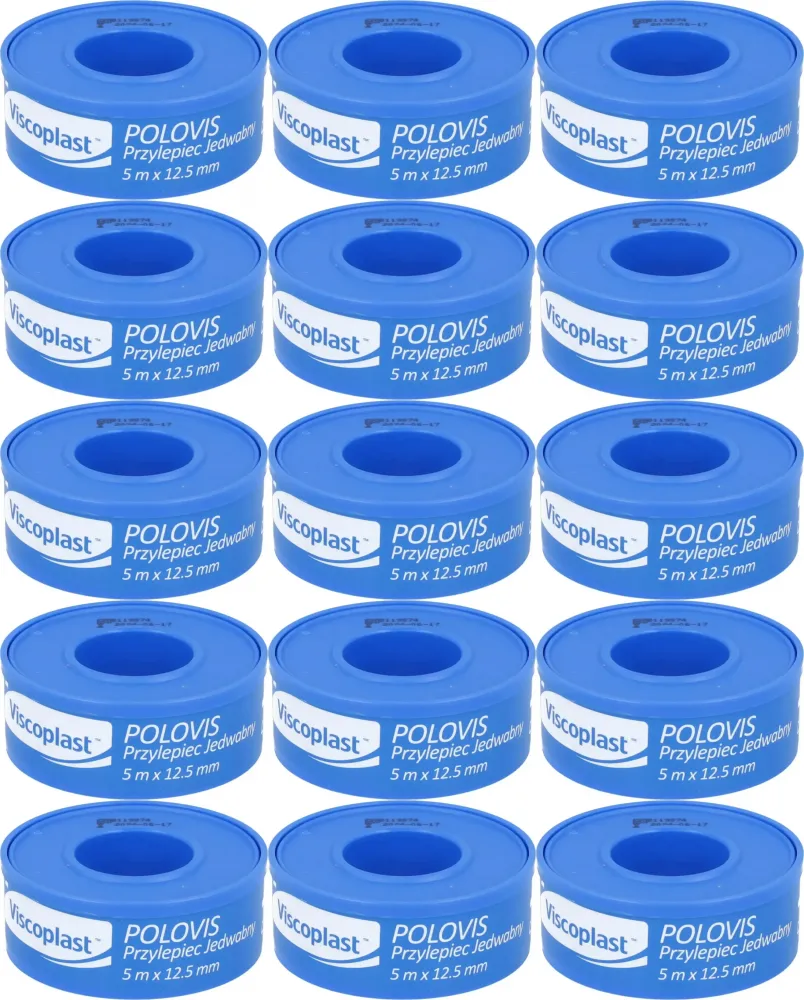 15x Plaster w rolce Viscoplast Polovis Plus, 12.5mmx5m, biały