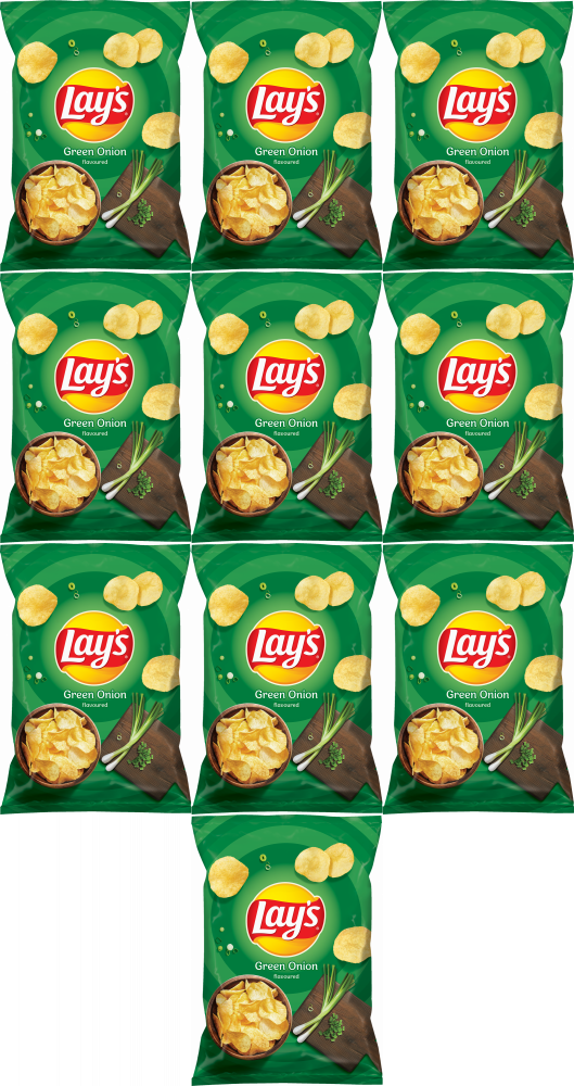 10x Chipsy Lay's Green Onion, zielona cebulka, 40 g