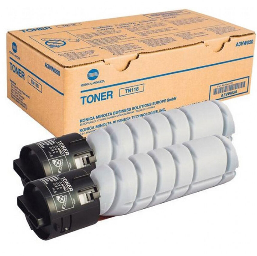 Toner Konica Minolta A3VW050 (TN-118), 2x12000 stron, 2 sztuki, black (czarny)