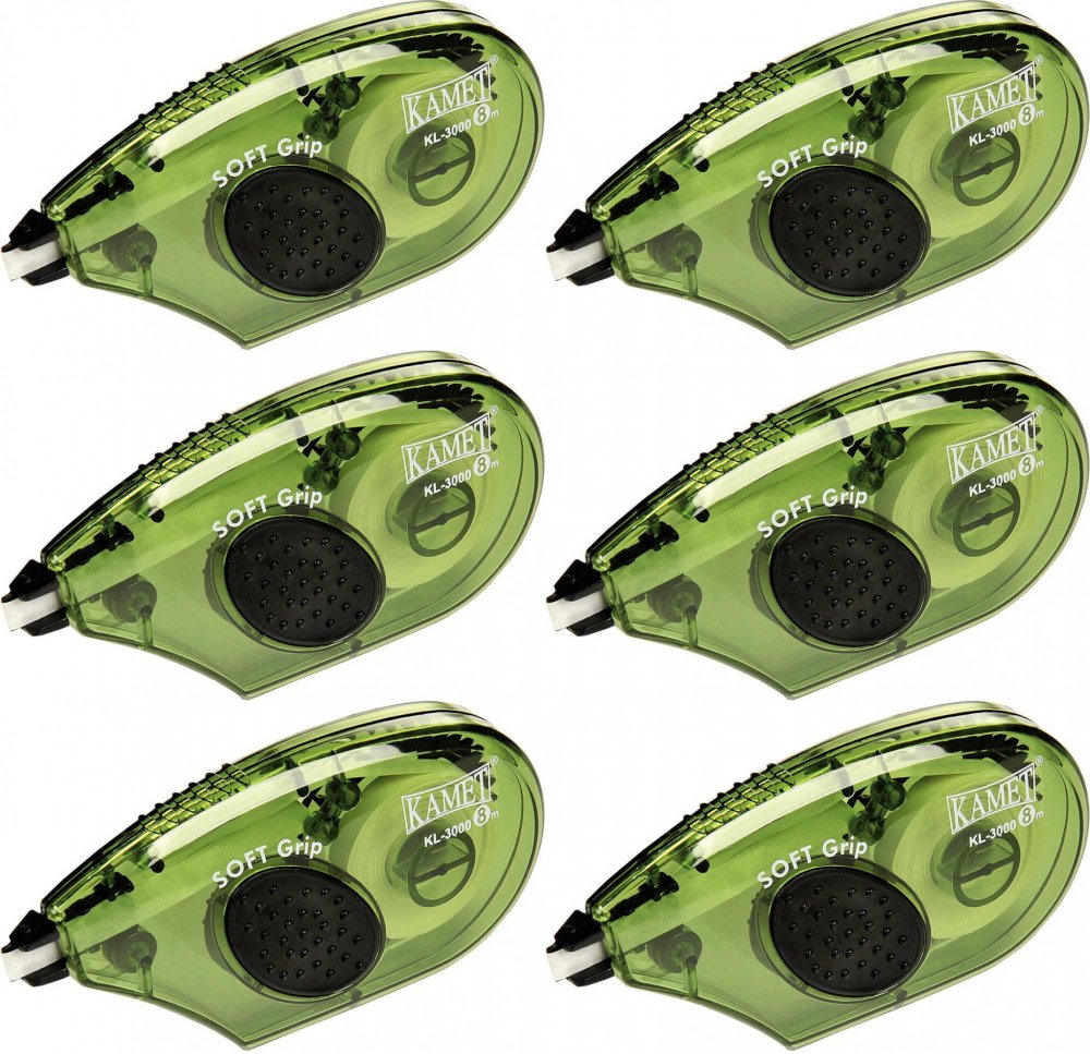 6x Korektor w taśmie Kamet KL-3000, myszka, korekcja boczna, 5mmx8m