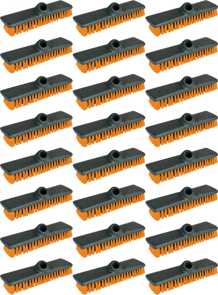 24x Szczotka/szrober do szorowania Azur Twigi, z gwintem na kij, 25cm, mix kolorów