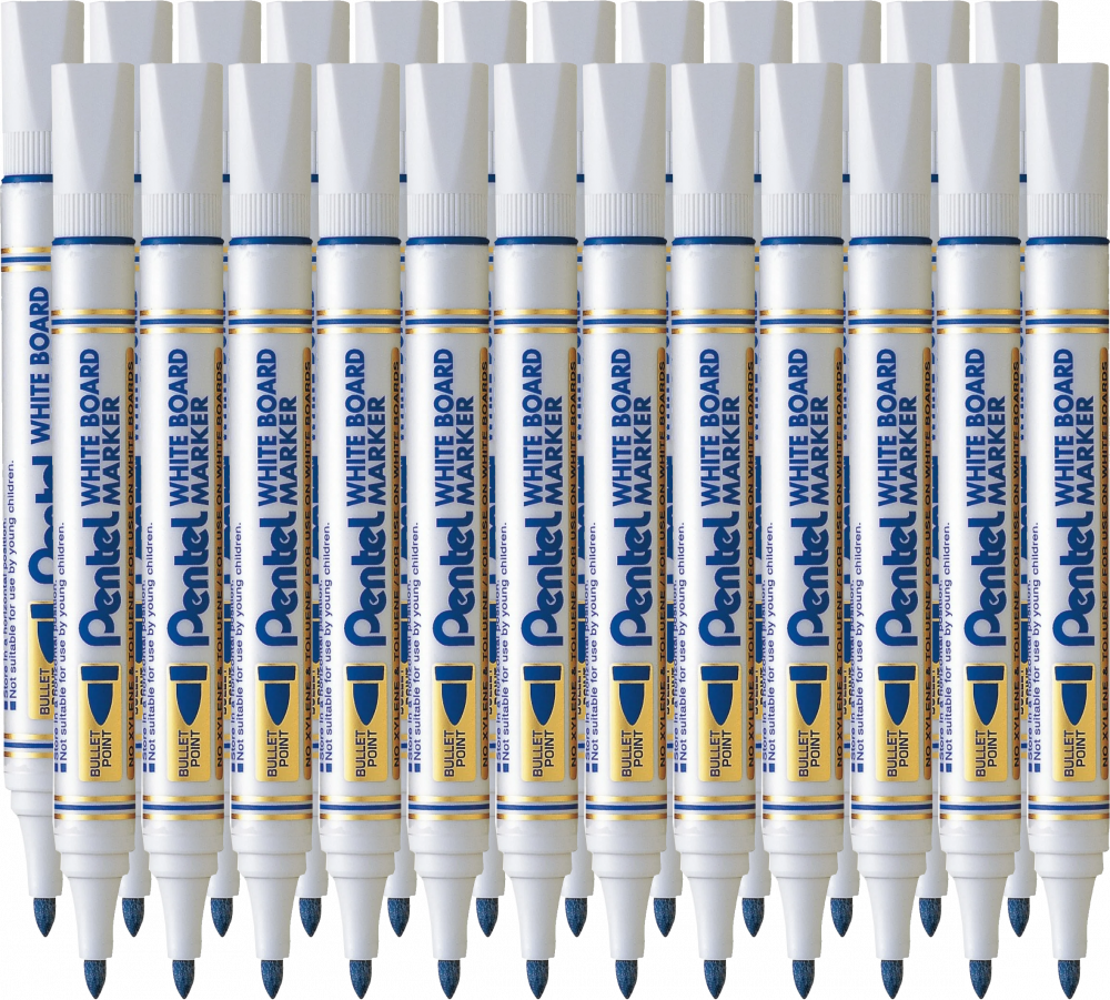 24x Marker suchościeralny Pentel MW85, okrągła, 4.4mm, niebieski