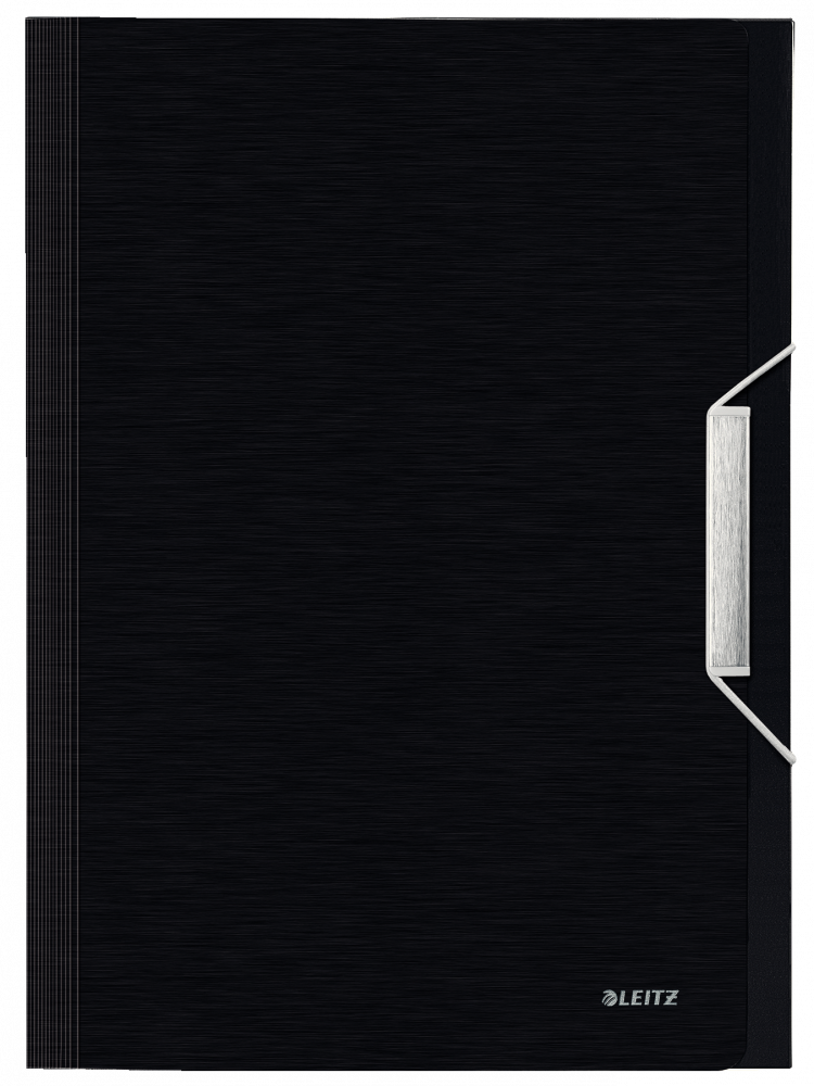 Teczka z przegródkami Leitz Style, A4, 6 przegródek, grzbiet 38mm, satynowa czerń