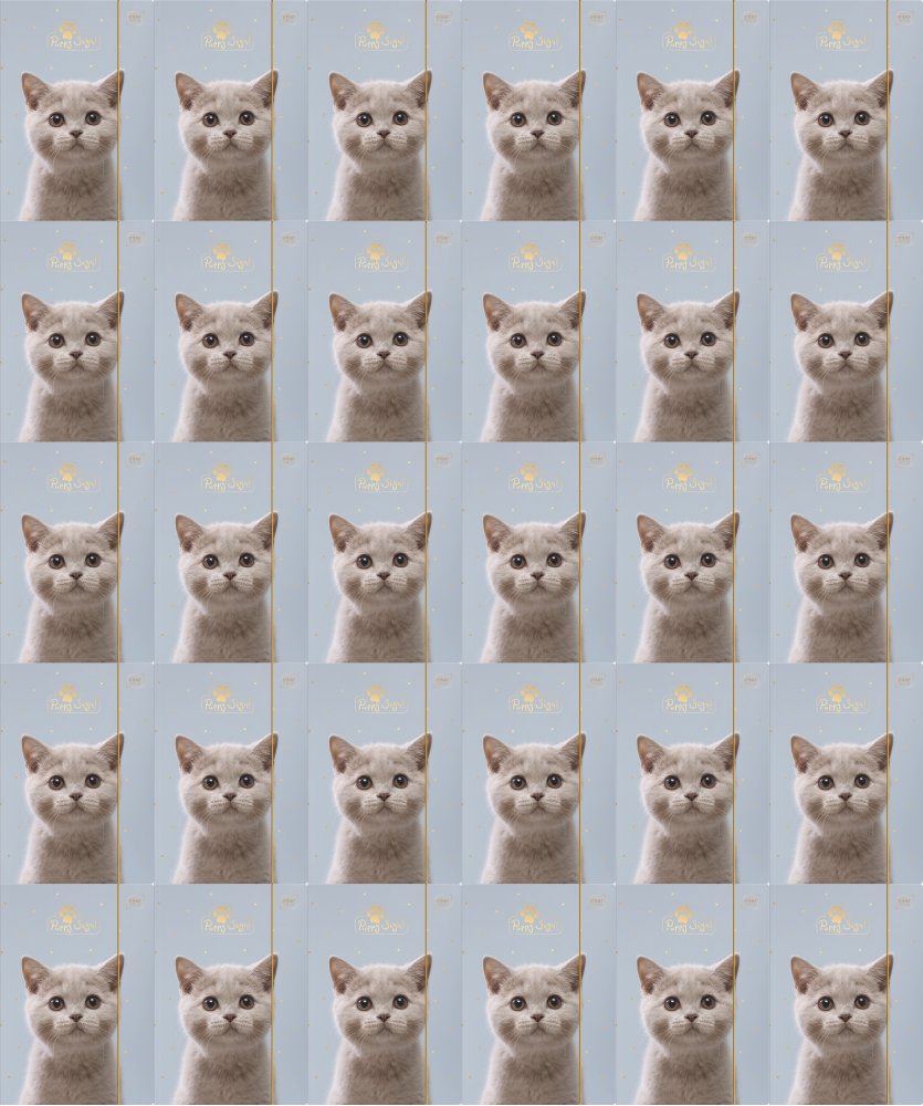 30x Teczka kartonowa z gumką Interdruk UV Puppy Sign, A4+, 350g/m2, mix wzorów