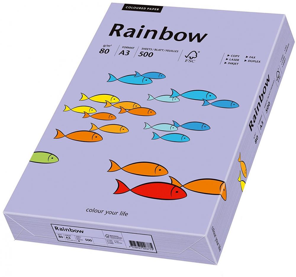 Papier ksero Rainbow Papyrus, A3, 80g/m2, 500 arkuszy, fioletowy (R60)
