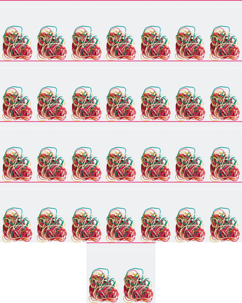 50x Gumki recepturki Grand, 20-60mm, 25g, mix rozmiarów, mix kolorów