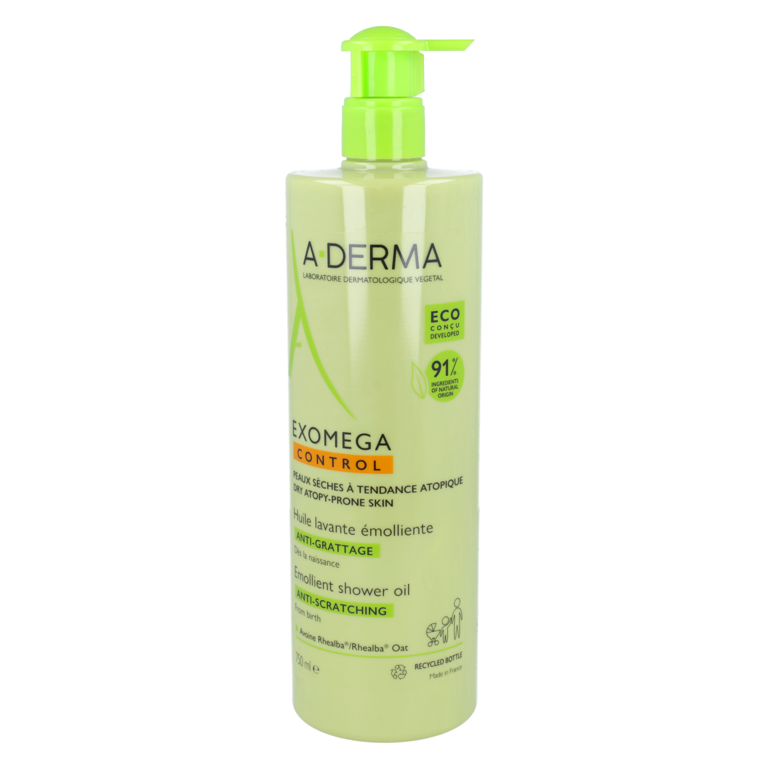 A-derma exomega control - olejek emolient pod prysznic do skóry suchej i wrażliwej, 750 ml