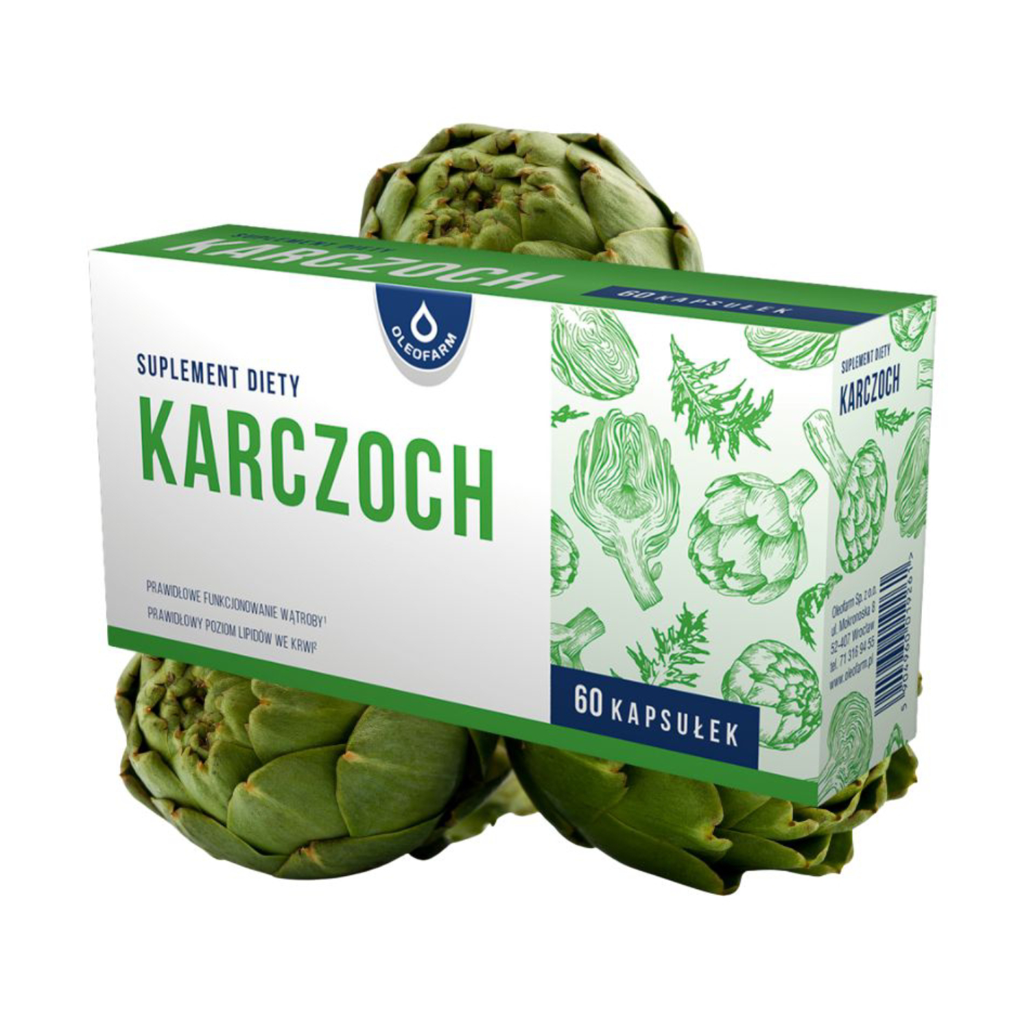 Oleofarm, karczoch, 60 kapsułek