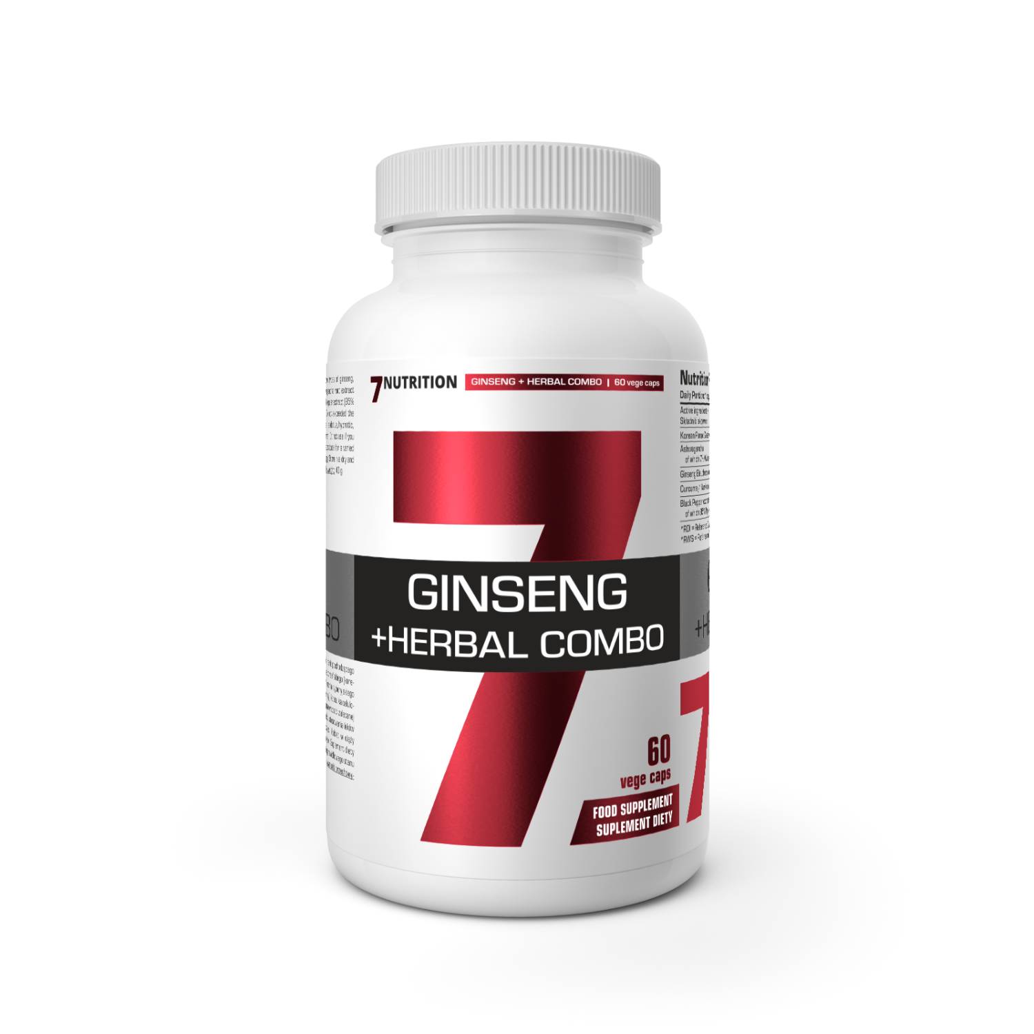 7nutrition ginseng + herbal combo, 60 kapsułek
