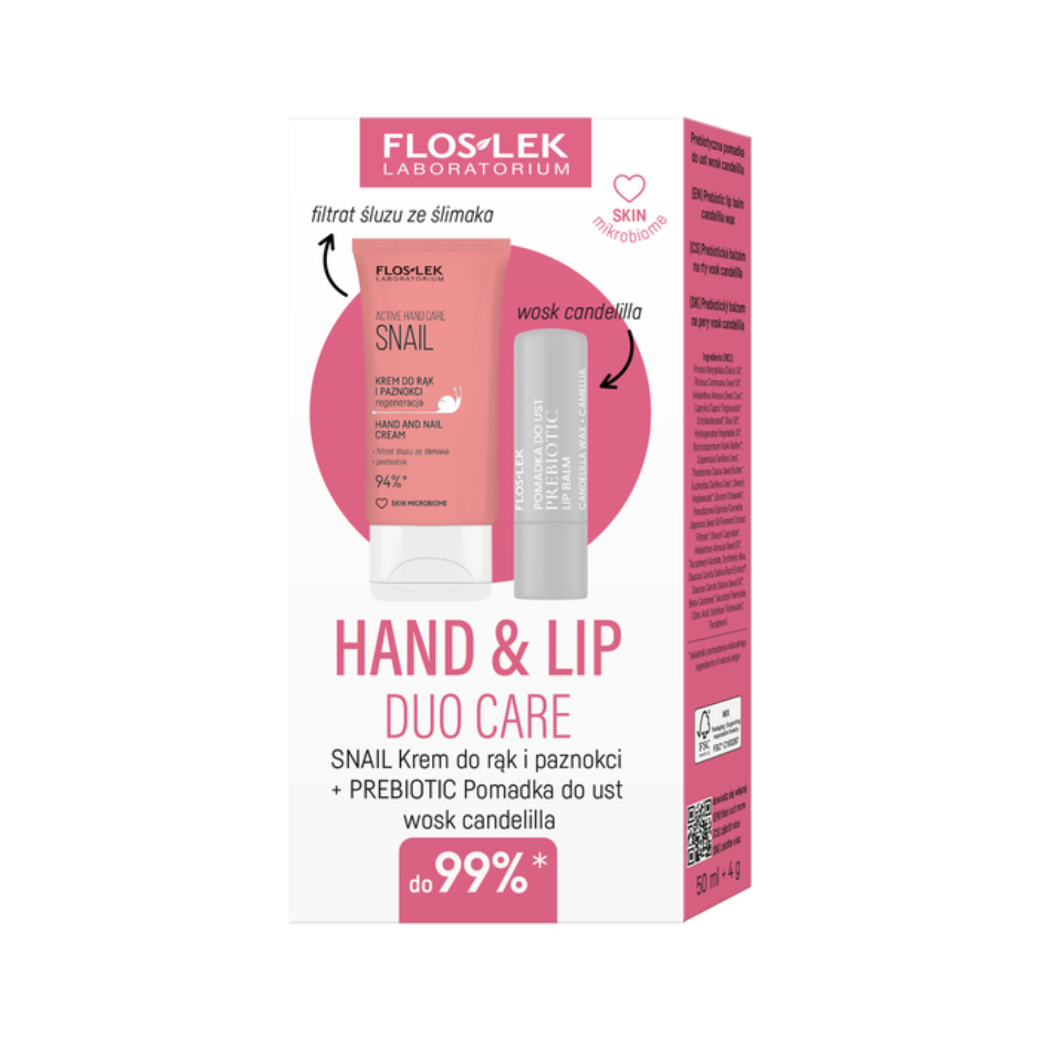 Floslek zestaw hand and lip duo care snail, 1 zestaw