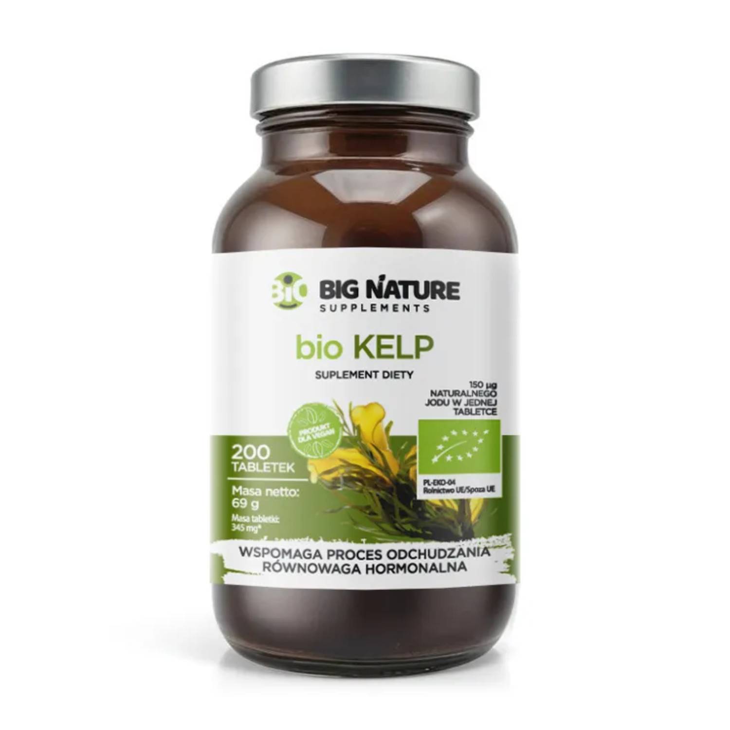 Big nature bio kelp, 200 tabletek