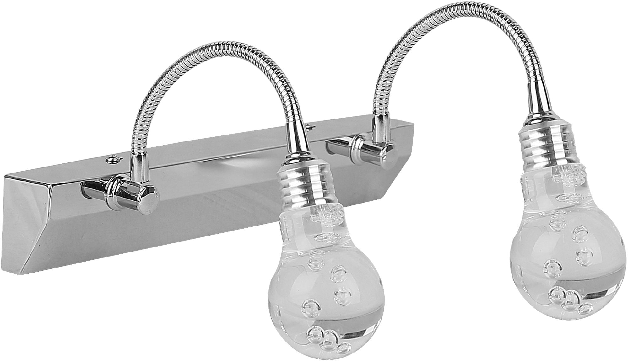 Candellux Acrylic kinkiet 2x2W LED chrom/przezroczysty 22-27047