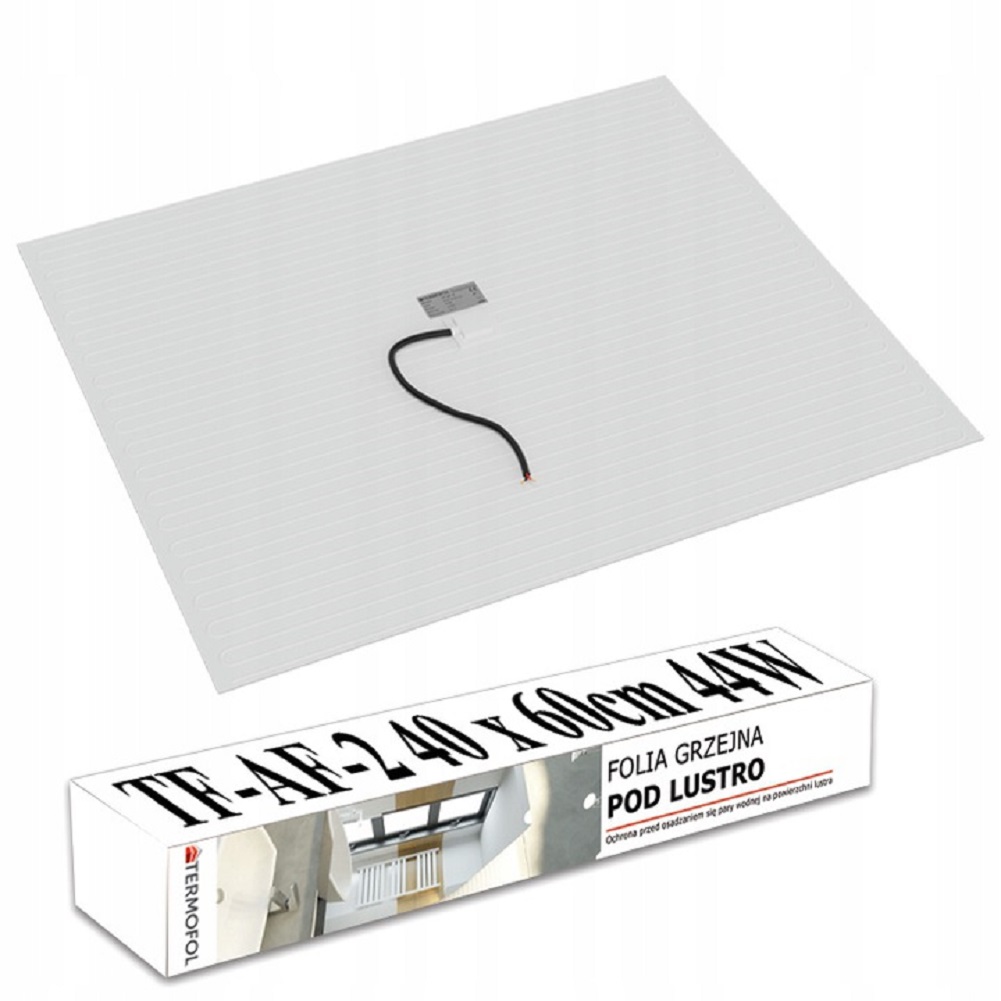 Termofol TF-AF mata grzewcza pod lustro 40x60 cm prostokątna 44W biała TF-AF-2
