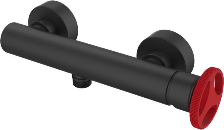 Sea-Horse Loftea Black+Red bateria prysznicowa ścienna czarna BJV406B-R1