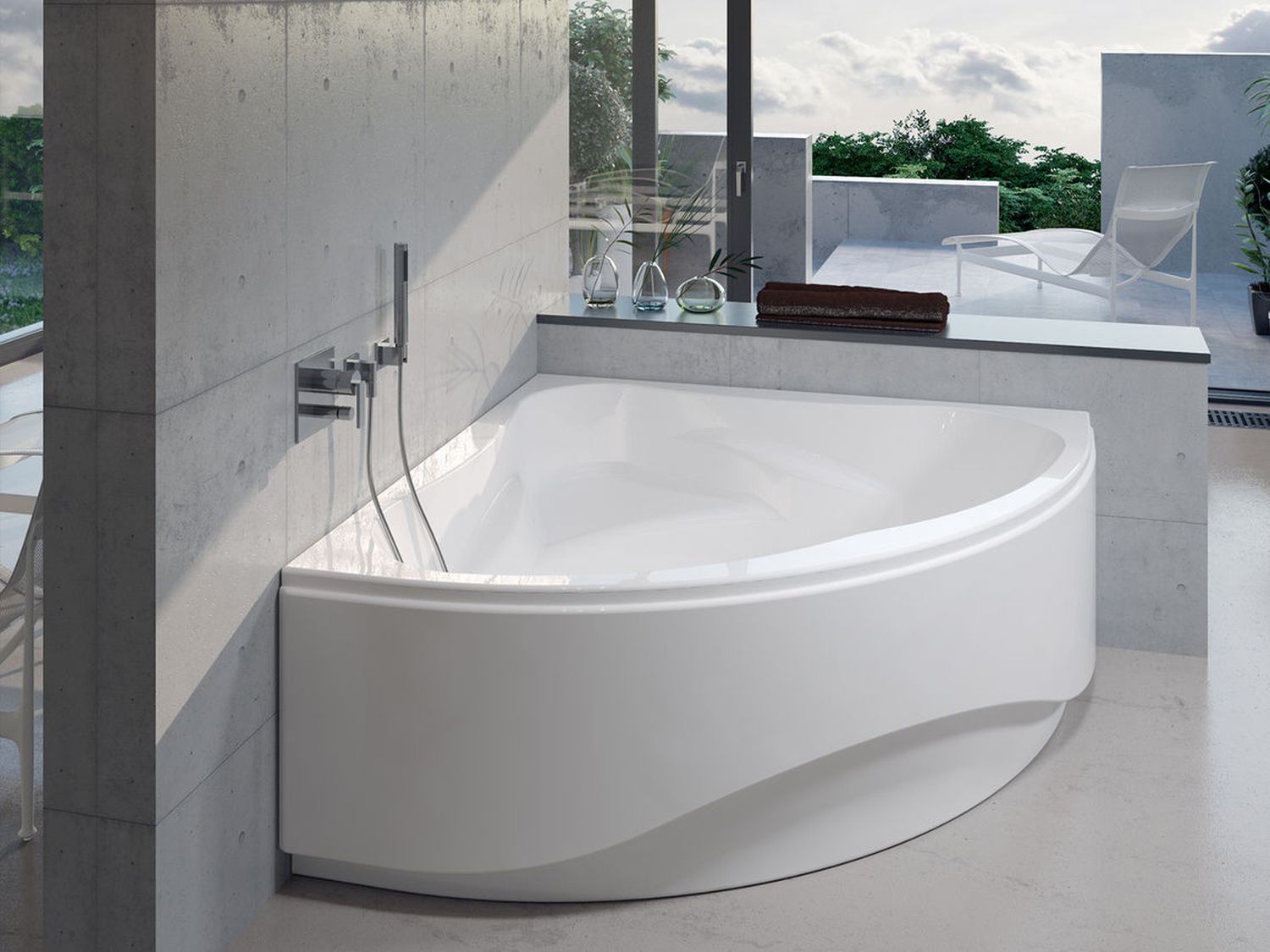 Riho Neo wanna narożna 140x140 cm biały błyszczący B076001005