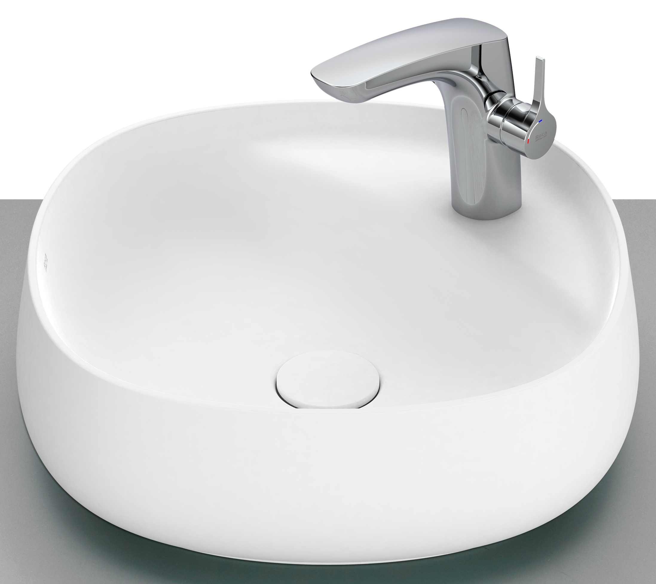 Roca Beyond umywalka 45x45 cm kwadratowa nablatowa biała A3270B9620