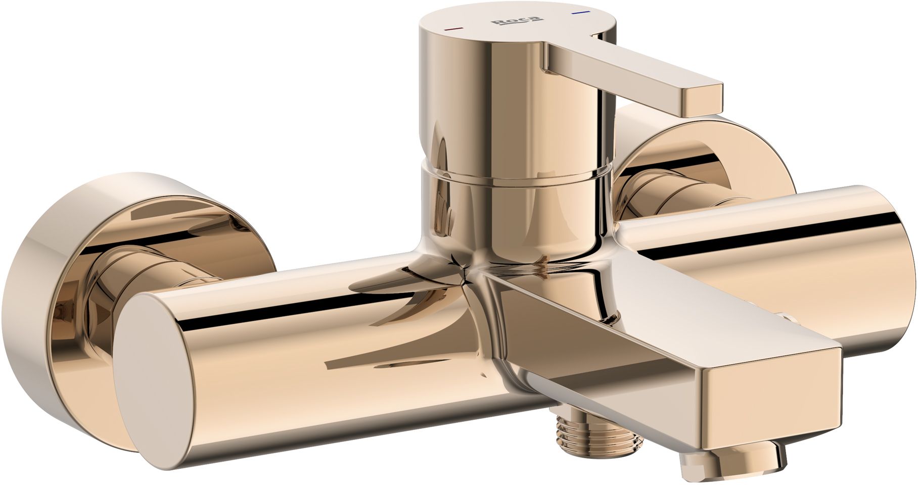 Roca Naia Rose Gold bateria wannowo-prysznicowa ścienna A5A0296RG0