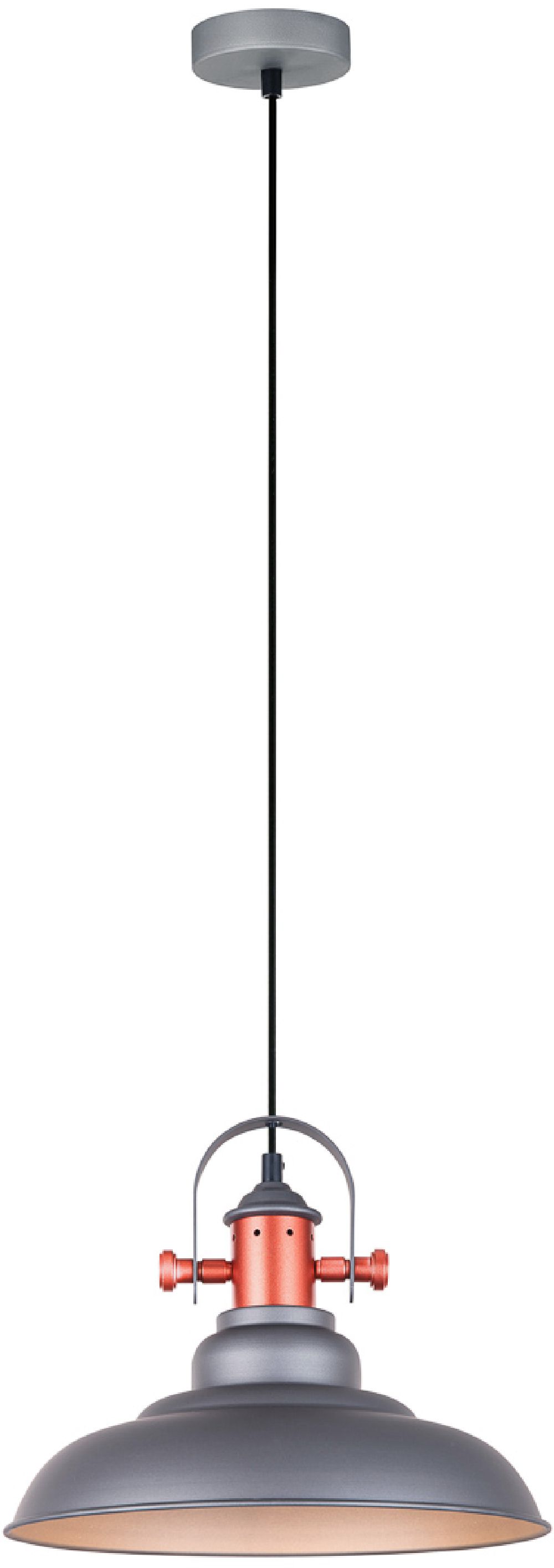 Italux Temper lampa wisząca 1x60 W szary/popielaty MDM-2986/1 GR