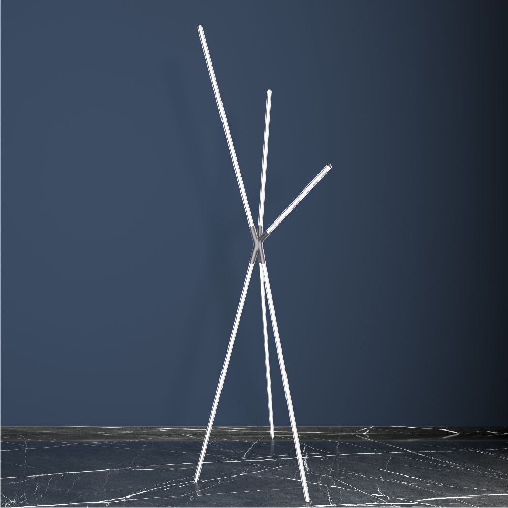 Zuma Line Lautaro lampa stojąca 1x24 W czarna 1005