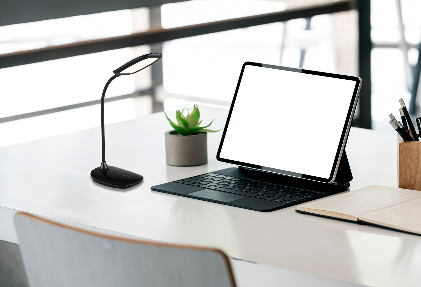 Globo Lighting Botal lampa biurkowa 1x9 W czarna 58455B